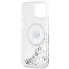 Karl Lagerfeld KLHMP15SLGKISGH iPhone 15 / 14 / 13 6.1" hardcase transparent Liquid Glitter Karl Head Magsafe