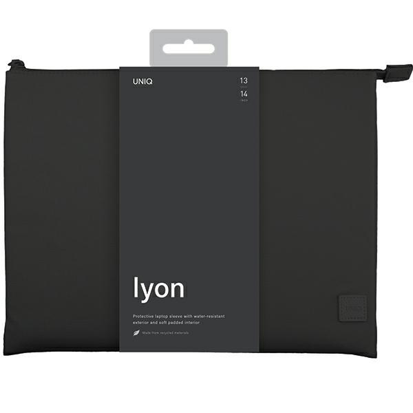Pokrowiec UNIQ Lyon Waterproof RPET na laptopa 14" - czarny