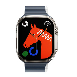 Pasek do Apple Watch Hoco magnetyczny silikon 38 / 40 / 41 mm AS102 niebieski z szarym