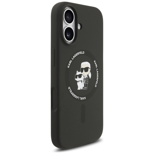 Etui Karl Lagerfeld Silicone             Karl&Choupette Ring MagSafe do iPhone 17 czarny