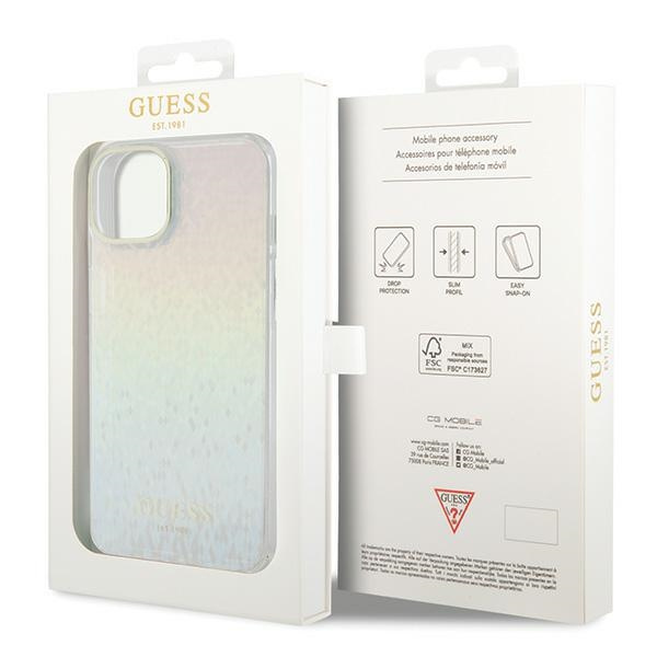 Guess GUHCP15SHDECMI iPhone 15 / 14 / 13 6.1" wielokolorowy hardcase IML Faceted Mirror Disco Iridescent