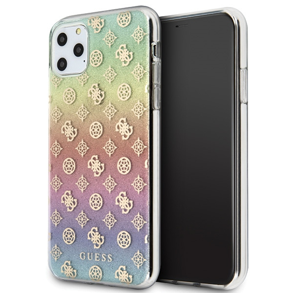 Guess GUHCN65PEOML iPhone 11 Pro Maxmulticolor hard case Iridescent 4G Peony