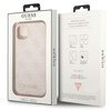 Guess GUHCN61G4GFPI iPhone 11 / Xr 6,1"różowy/pink hard case 4G Metal Gold Logo