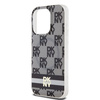 DKNY DKHMP14LHCPTSK iPhone 14 Pro6.1" czarny/black hardcase IML Checkered Mono Pattern & Printed Stripes MagSafe