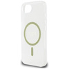 Etui Guess IML Glitter Circle MagSafe do iPhone 16e przezroczysty