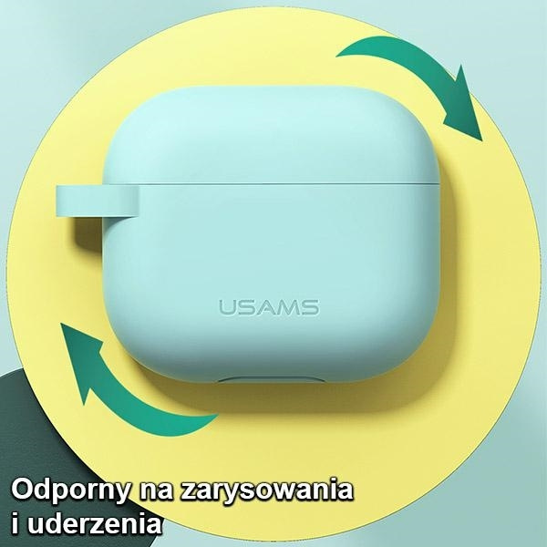 USAMS Etui ochronne do AirPods 3 silicon różowy/pink BH741AP03 (US-BH741)