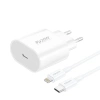 FONENG ładowarka sieciowa EU39 PD 20W 1xUSB-C + kabel USB-C - Lightning Biały