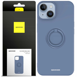 Spacecase Etui Silicone Ring iPhone 14 blue