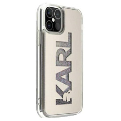 KARL LAGERFELD KLHCP12LKLMLGR IPHONE 12 PRO MAX 6,7" SREBRNY/SILVER HARDCASE MIRROR LIQUID GLITTER KARL