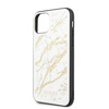 Guess GUHCN58MGGWH iPhone 11 Probiały/white hard case Glitter Marble Glass