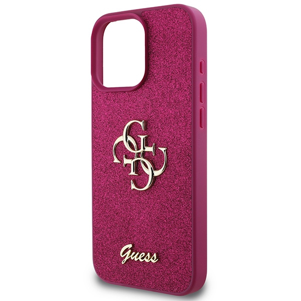 Guess GUHCP16LHG4SGU iPhone 16 Pro 6.3"fioletowy/purple hardcase Glitter Script Big 4G