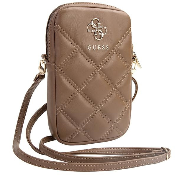 Guess Torebka GUWBZPSQSSGWbrązowy/brown Zip Quilted 4G