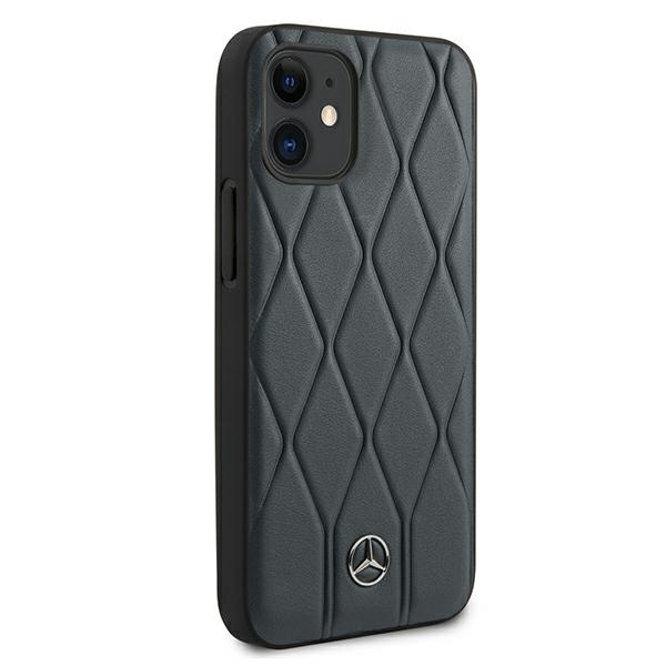 Etui Mercedes Wave Line na iPhone 12 mini - niebieskie