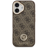 Etui Guess 4G Strass Logo & Big Strap    Metal Buttons MagSafe do iPhone 17 brązowy