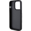 Karl Lagerfeld Saffiano Cardslots and Stand Monogram Ikonik Patch case for iPhone 15 Pro - black