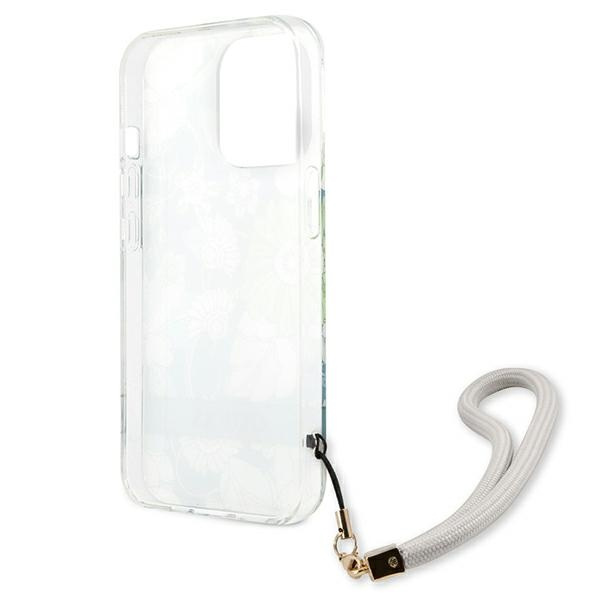 Guess GUHCP13XHFLSN iPhone 13 Pro Max6,7" zielony/green hardcase Flower Strap