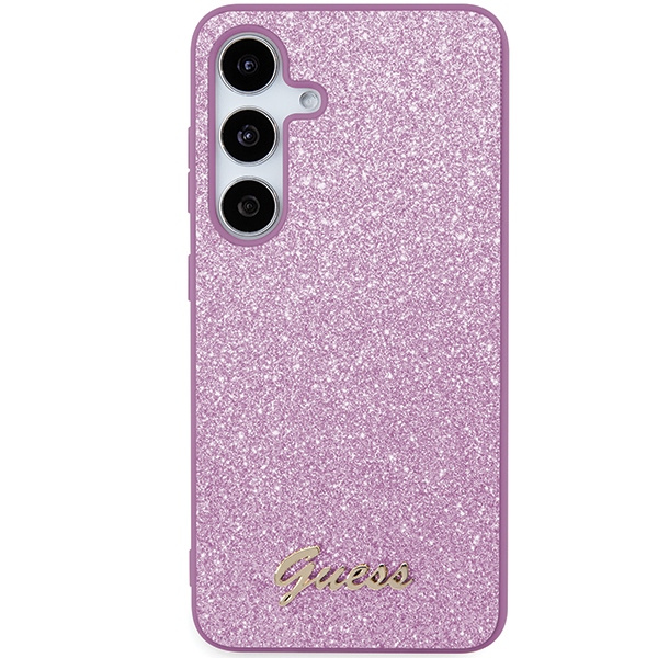 Guess GUHCS24MHGGSHU S24+ S926 fioletowy/purple hardcase Glitter Script