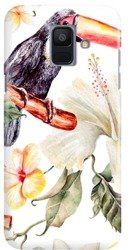 FUNNY CASE OVERPRINT TOUCAN AND FLOWER SAMSUNG GALAXY A6 2018