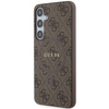 Guess GUHMS24MG4GFRW S24+ S926 brązowy/brown hardcase 4G Collection Leather Metal Logo MagSafe