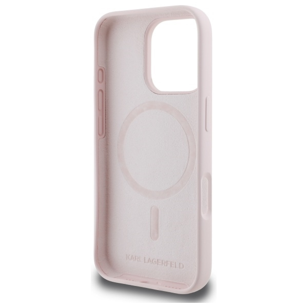Karl Lagerfeld KLHMP16XSKCHPPLP iPhone 16 Pro Max różowy/pink HC MagSafe Sil Double Heads Print
