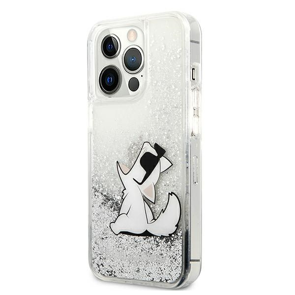 Karl Lagerfeld KLHCP13XGCFS iPhone 13Pro Max 6,7" srebrny/silver hardcase Liquid Glitter Choupette Fun