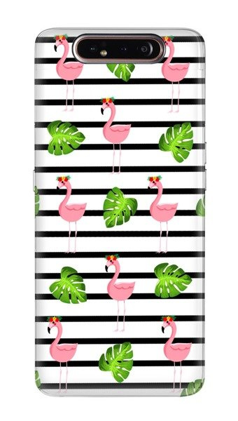 CASEGADGET CASE OVERPRINT FLAMINGOS AND LEAVES SAMSUNG GALAXY A80 / A90
