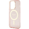 Guess GUHMP14LHCMCGP iPhone 14 Pro 6.1"różowy/pink hardcase Glitter Gold MagSafe