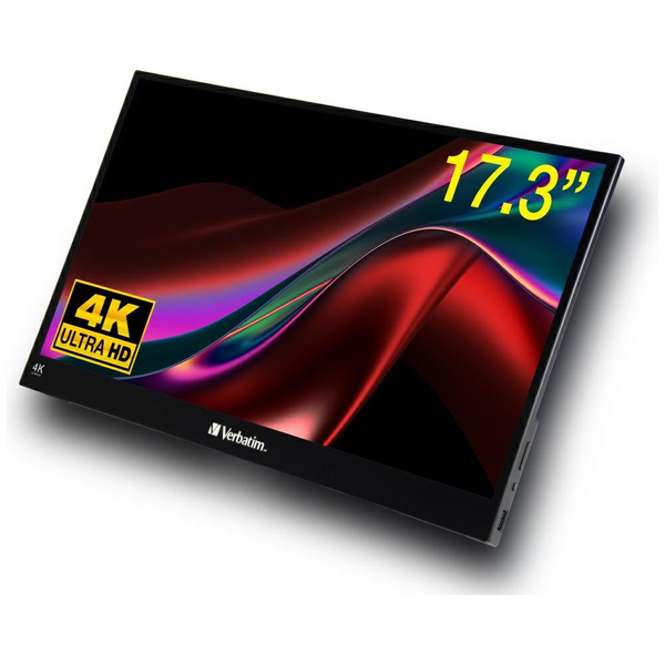 Verbatim Monitor przenośny dotykowy17.3" Ultra HD 4K czarny/black 32239