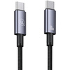 USAMS Kabel USB-C na USB-C 60W 1,2m Fast Charging stalowy/tarnish SJ661USB01 (US-SJ661)