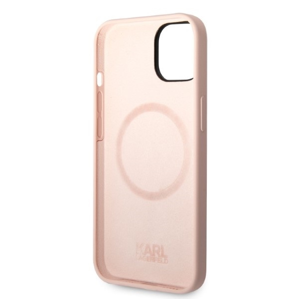 Etui Karl Lagerfeld Silicone Ikonik MagSafe na iPhone 14 Plus - różowe