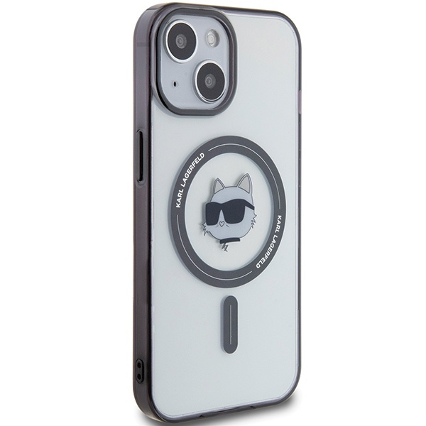 Etui Karl Lagerfeld IML Choupette's Head MagSafe do iPhone 15 Plus - przezroczyste