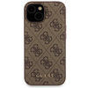 Zestaw Guess GUBPM5P15S4GEMGW iPhone15 6.1" hardcase + Powerbank 5000mAh MagSafe brązowy/brown 4G Metal Logo
