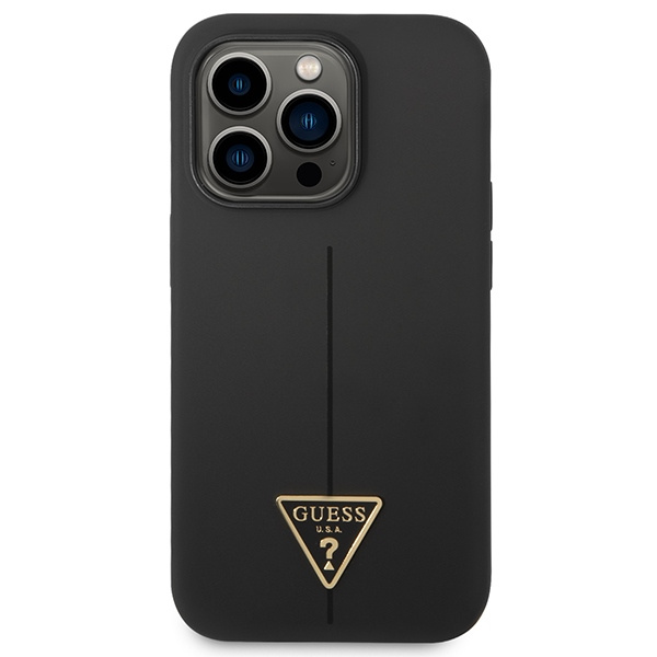 Guess GUHCP14XSLTGK iPhone 14 Pro Max6,7" czarny/black hardcase Silicone Triangle