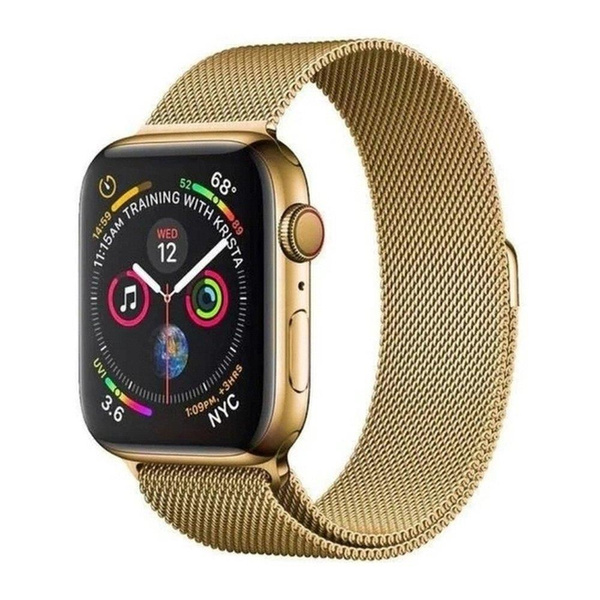 Magnetic Strap pasek do Watch 6 / 5 / 4 / 3 / 2 / SE (40mm / 38mm) magnetyczna opaska bransoleta bransoletka złoty