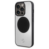 Mercedes Leather&amp;Alu MagSafe case for iPhone 15 Pro - silver