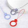 SILICONE LANYARD FOR THE PHONE DIAMOND RING PENDANT FOR A FINGER YELLOW