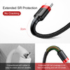 Kabel Baseus Cafule USB-A / USB-C QC 3.0 3A 1 m - czarno-czerwony