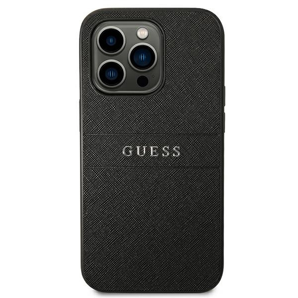 Guess GUHCP14LPSASBBK iPhone 14 Pro6,1" czarny/black Saffiano Strap