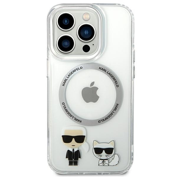 Etui Karl Lagerfeld Karl&Choupette Aluminium MagSafe na iPhone 14 Pro Max - przezroczyste