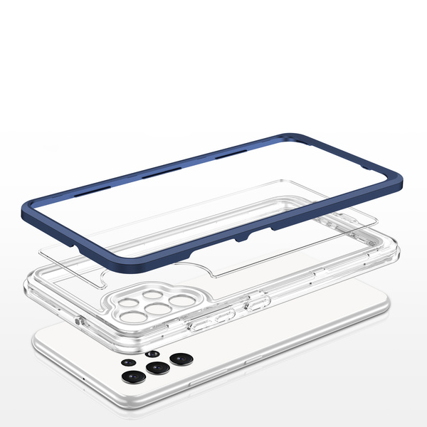 CLEAR 3IN1 CASE FOR SAMSUNG GALAXY A32 5G FRAME GEL COVER BLUE