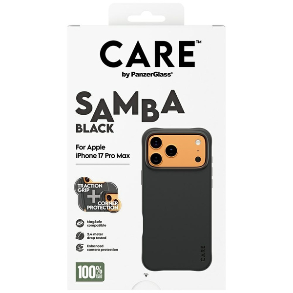 Etui CARE by PanzerGlass Fashionable     Samba MagSafe do iPhone 17 Pro Max czarny