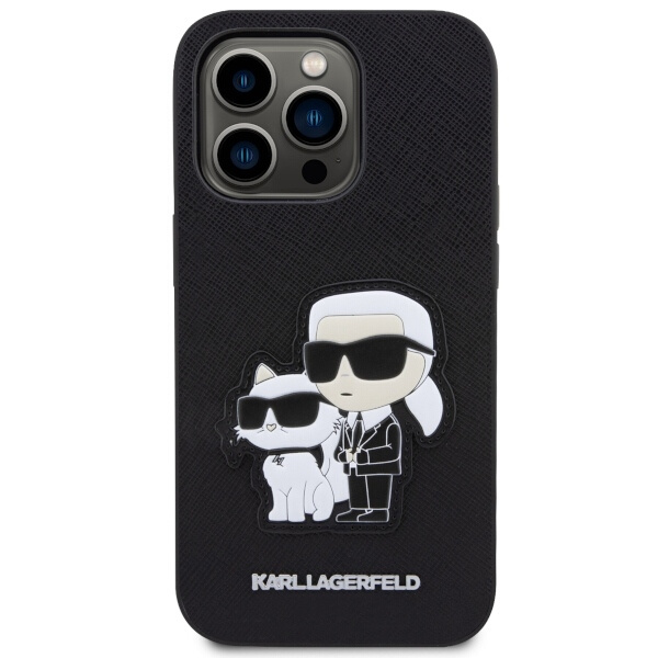 KARL LAGERFELD KLHCP14XSANKCPK IPHONE 14 PRO MAX 6.7" HARDCASE CZARNY/BLACK SAFFIANO KARL & CHOUPETTE