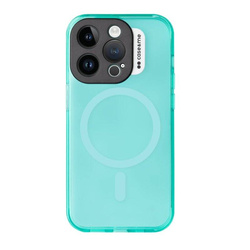 SBS Neon Blue Cover for iPhone 14 Pro, compatible with MagSafe charger