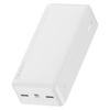 Baseus Bipow powerbank z wyświetlaczem 30000mAh 15W biały (Overseas Edition) + kabel USB-A - Micro USB 0.25m biały (PPBD050202)