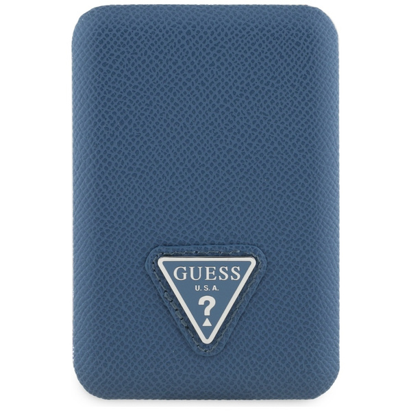 Powerbank indukcyjny Guess Grained Triangle 5000mAh 15W USB-C MagSafe niebieski