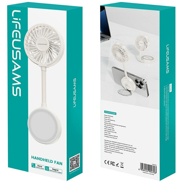 Wiatrak ręczny USAMS LiFE LU02 biały
