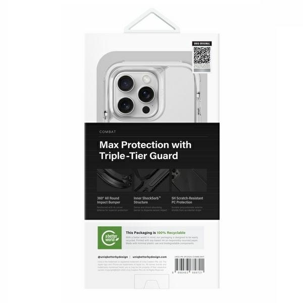 UNIQ etui Combat Luminous iPhone 16 Pro 6.3" Magclick Charging biały/white