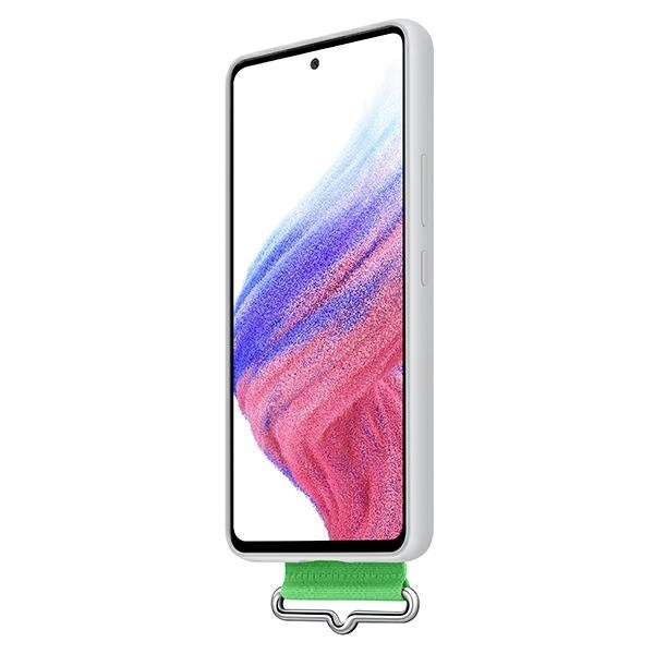 SAMSUNG Etui Silicone Cover with Strap SAMSUNG GALAXY A53 5G BIAŁY