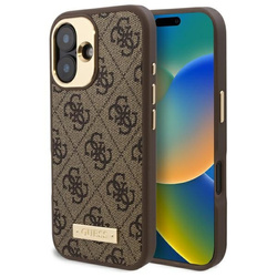 Guess GUHMP16MU4GPRW iPhone 16 Plus 6.7" brązowy/brown hardcase 4G Logo Plate MagSafe