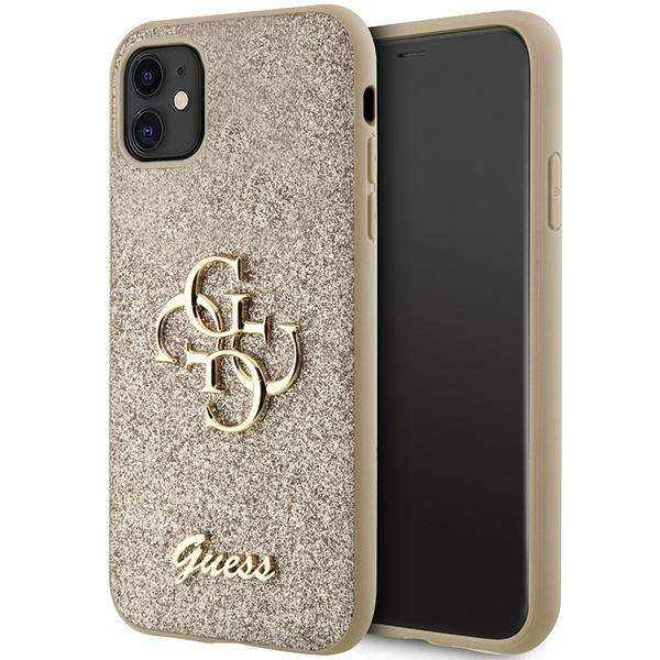 Guess GUHCN61HG4SGD iPhone 11 / Xr 6.1" złoty/gold hardcase Glitter Script Big 4G
